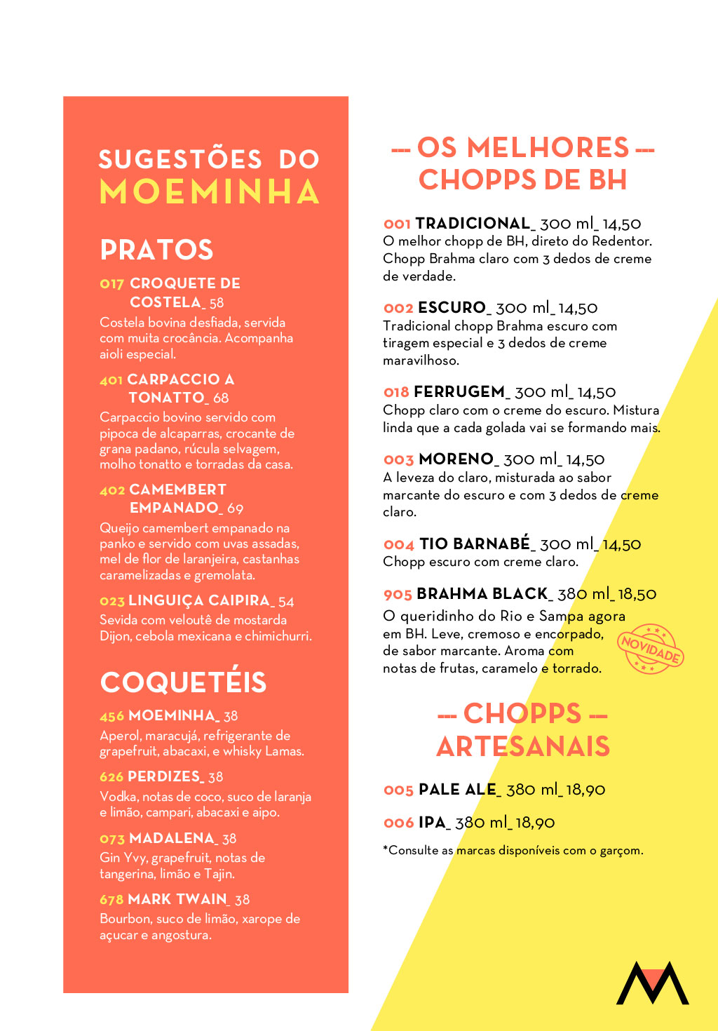 Veja o cardápio em português - Página 3