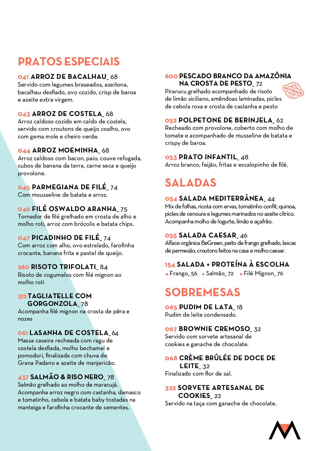 Veja o cardápio em português - Página 6