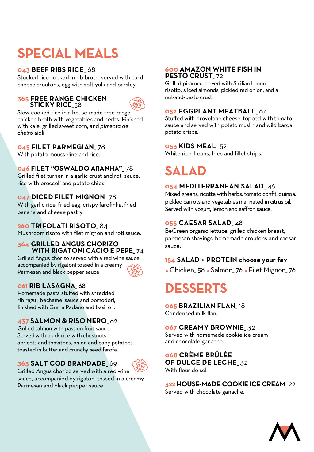 English menu - Page 4