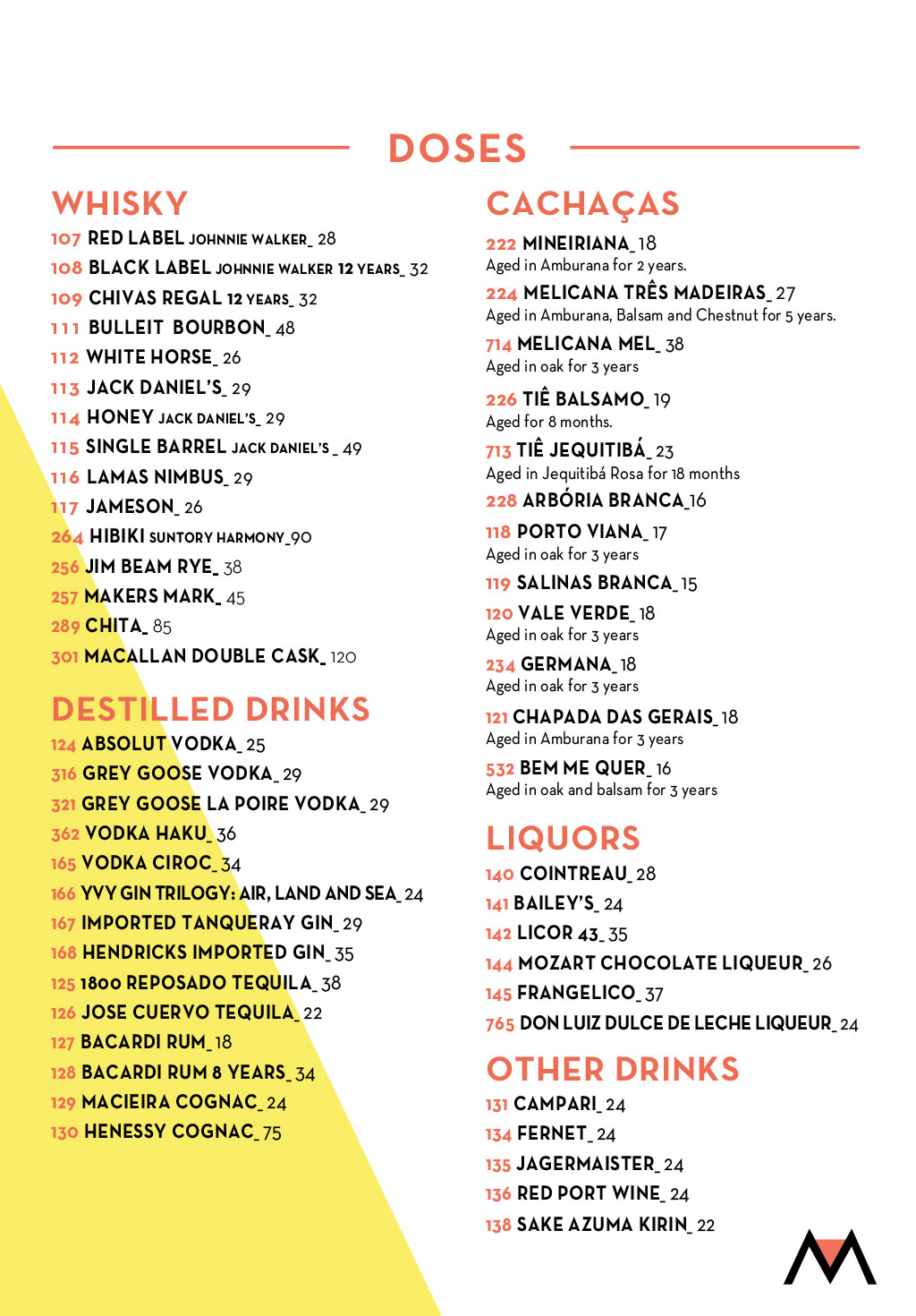 English menu - Page 5