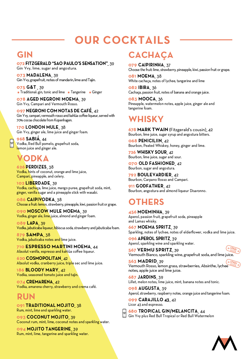 English menu - Page 2