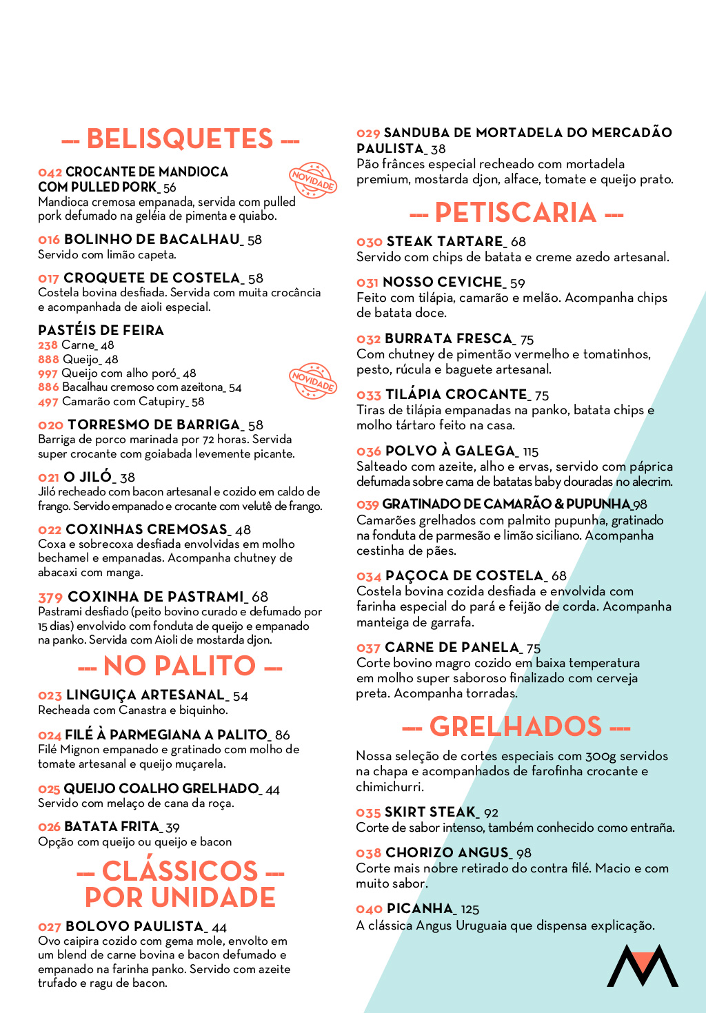 Veja o cardápio em português - Página 3