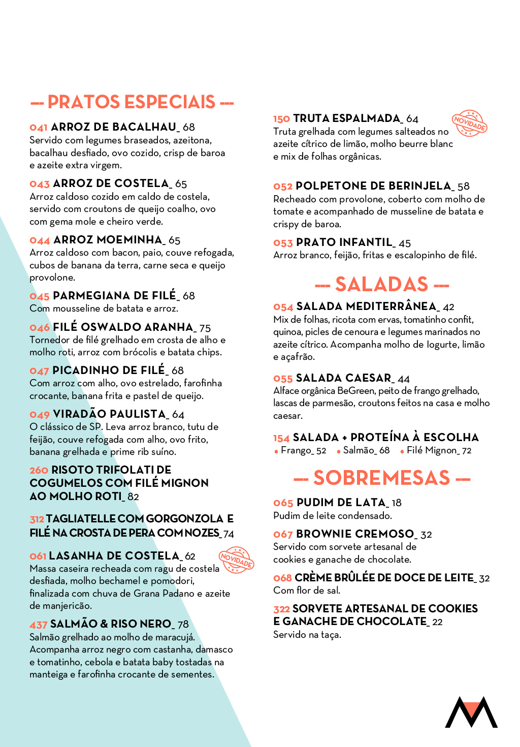Veja o cardápio em português - Página 4
