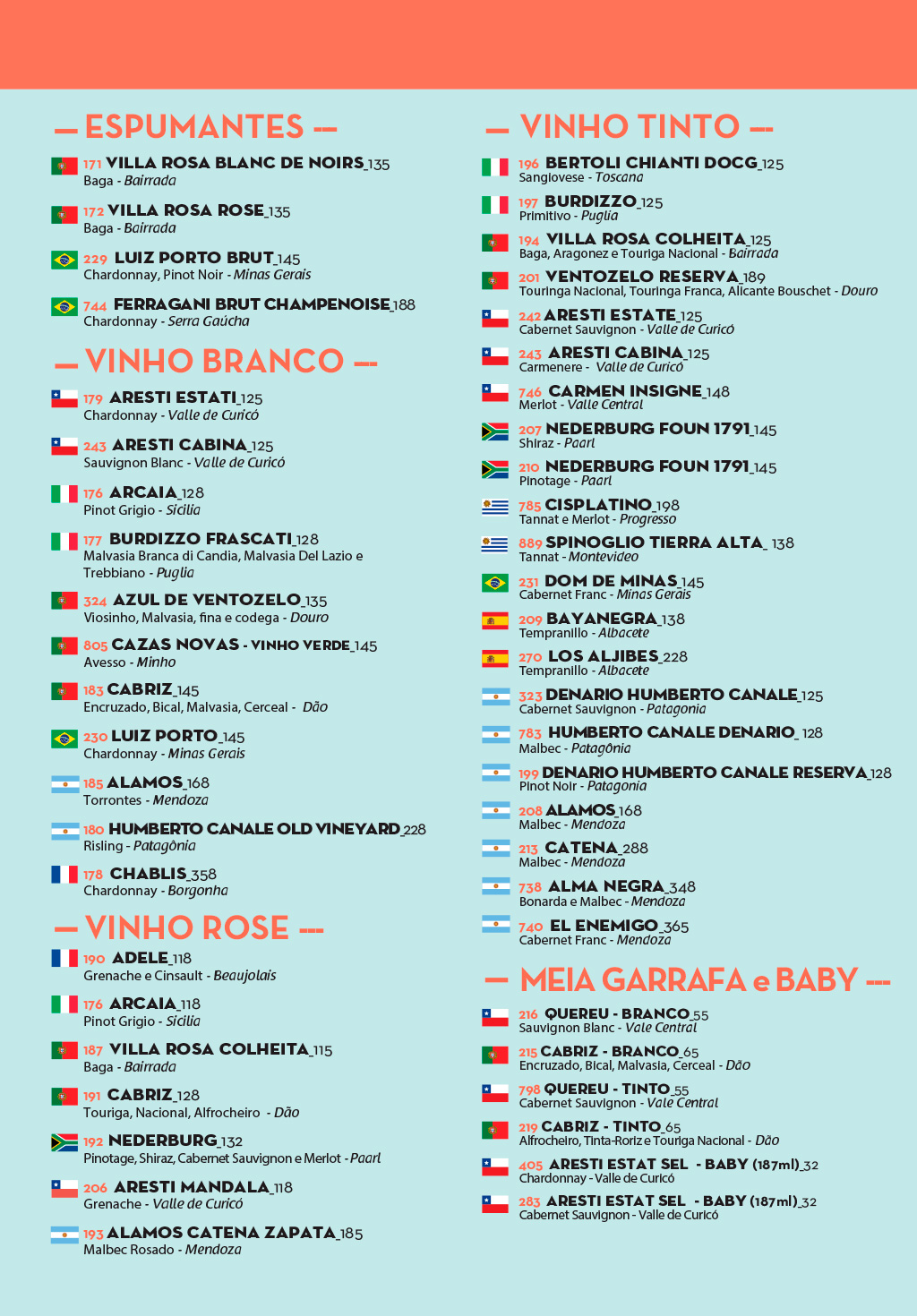 Veja o cardápio em português - Página 7